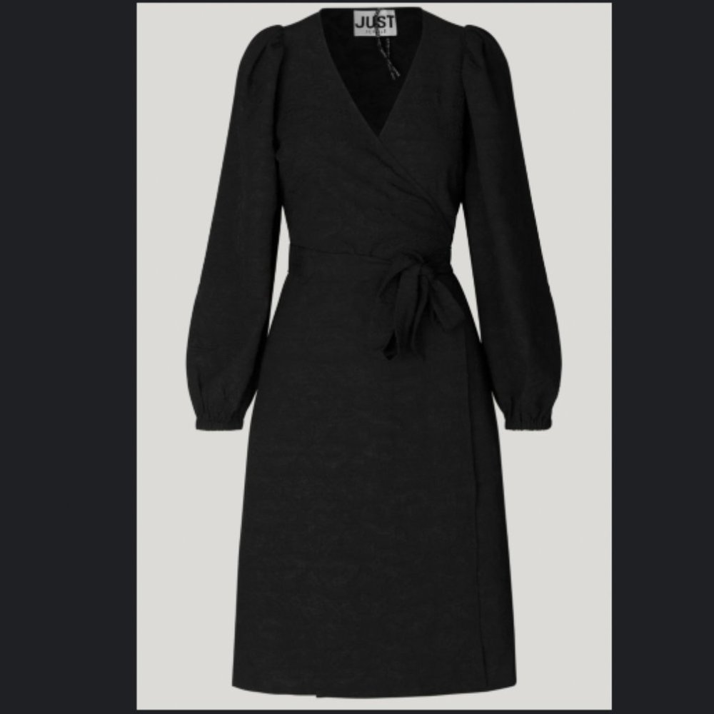 Just Female Black Wrap Dress.